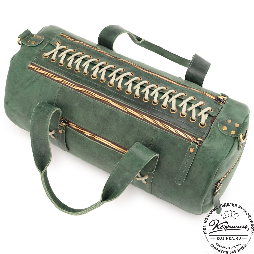  Кожаная сумка "Тайлер" (изумруд) 